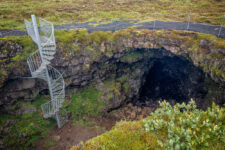stairway down to the Arnarker cave
