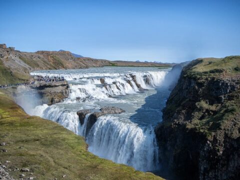 widok na wodospad Gullfoss