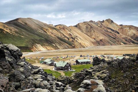 landmannalaugar campsite top view