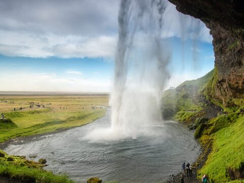 Seljalandsfoss from behind