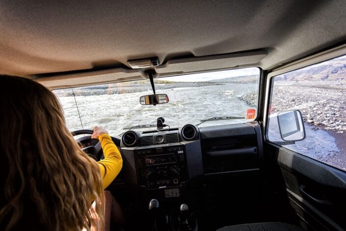 Crossing the Krossa river ford