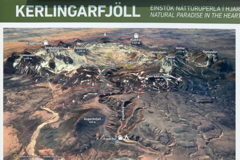 Map of Kerlingarfjoll region