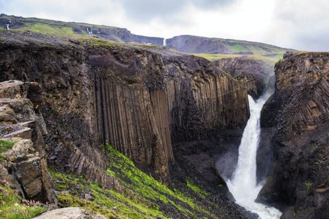 wodospady Litlanesfoss i Hengifoss