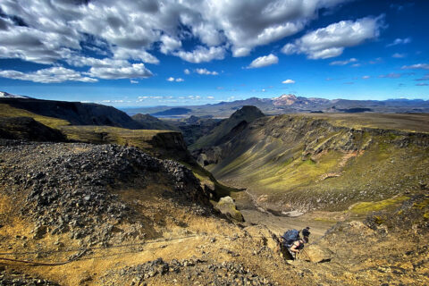 a view to the Hvannargil gorge from Fimmvorduhals trail