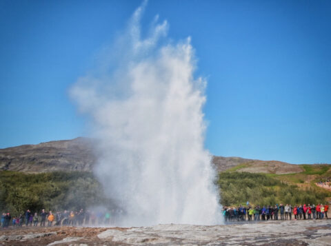 Strokkur geyser erupting