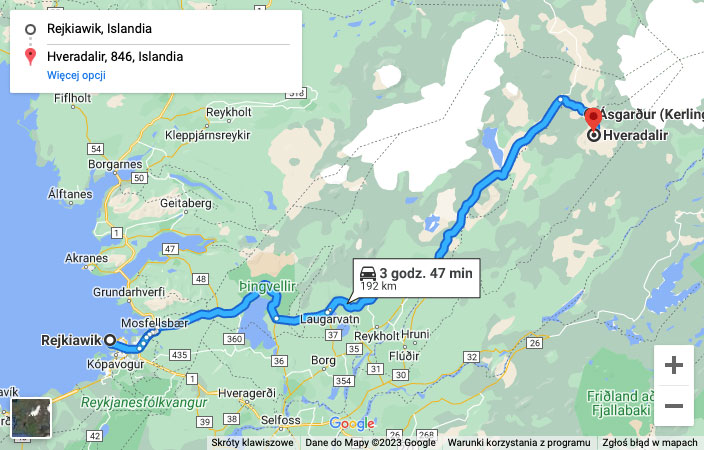 Map: Kerlingarfjoll access.