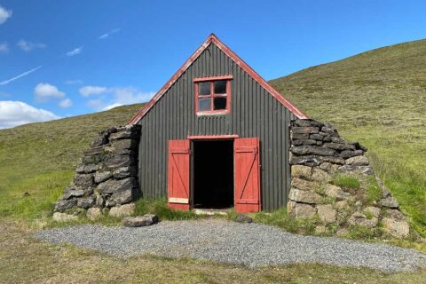 house serving as canteen for landmannahellir campsite