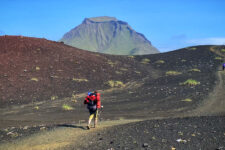 tourist on laugavegur trail