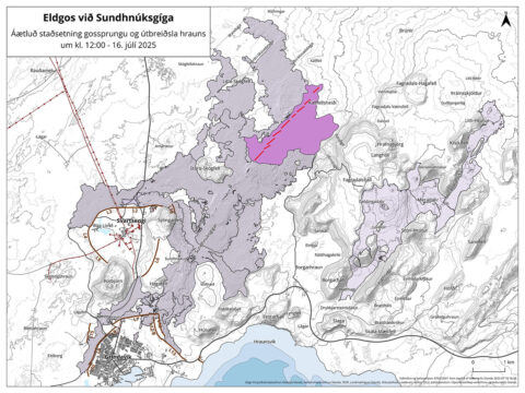 mapa erupcji lipiec 2025